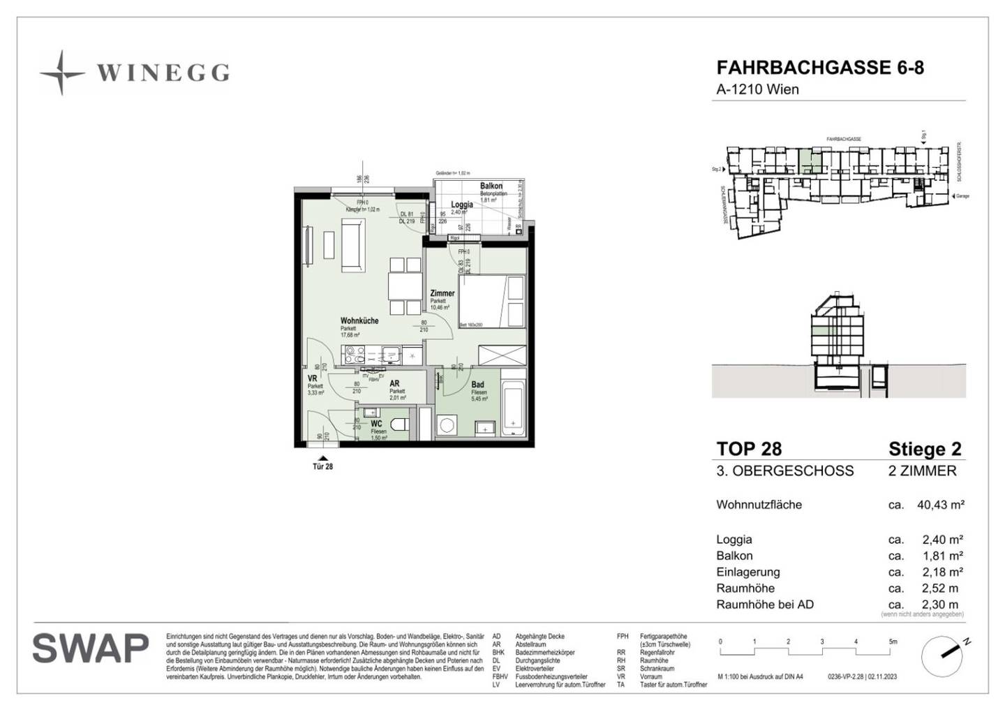 Modern 2-room apartment in Floridsdorf