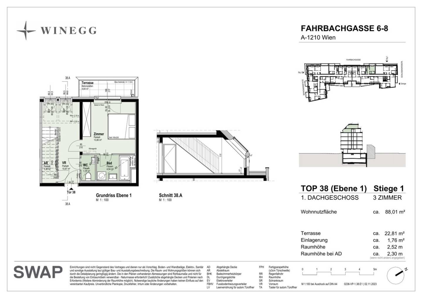 3-Zimmer-Maisonette mit Terrassen in Floridsdorf