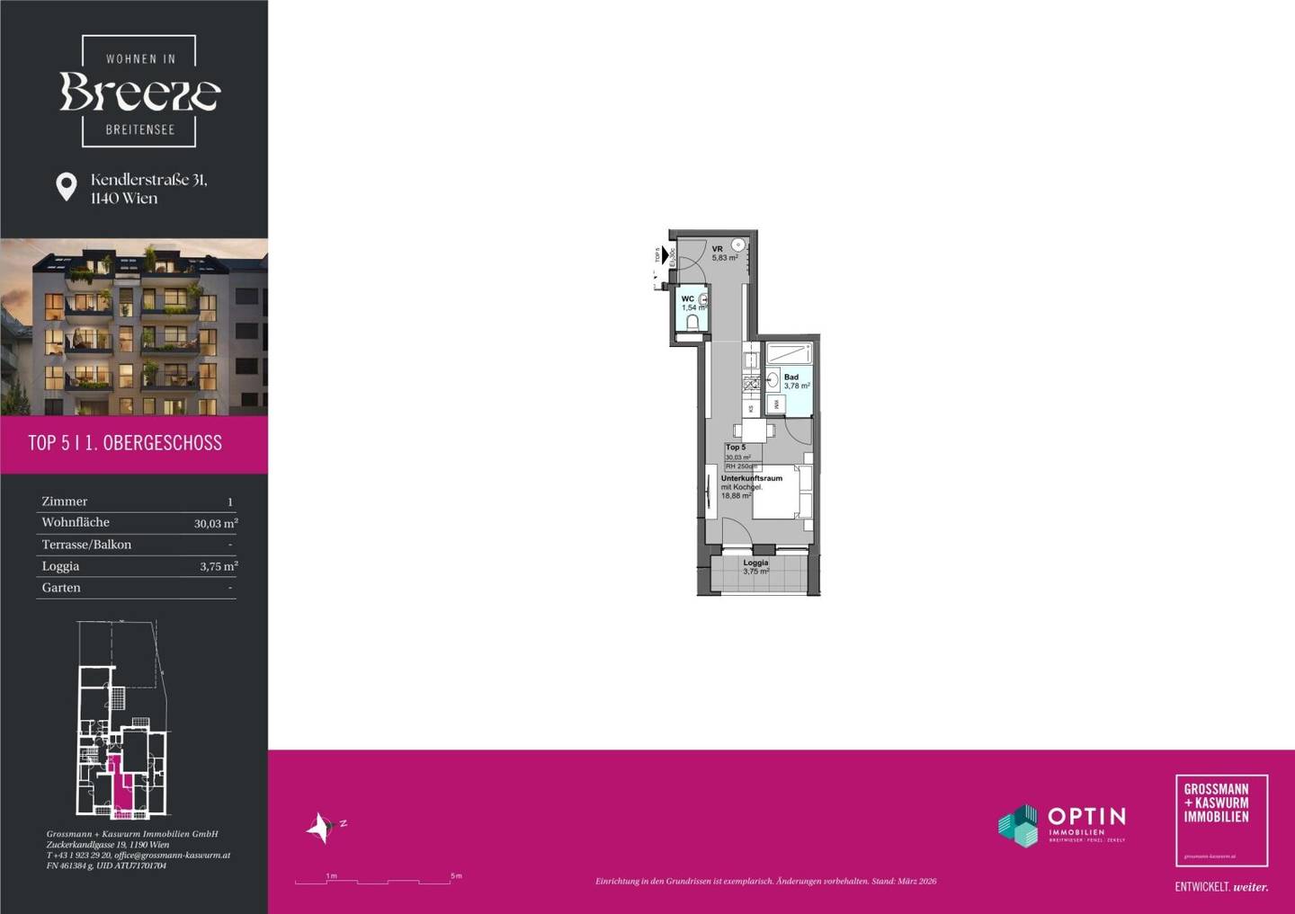 Apartment new build Breitensee bright rooms