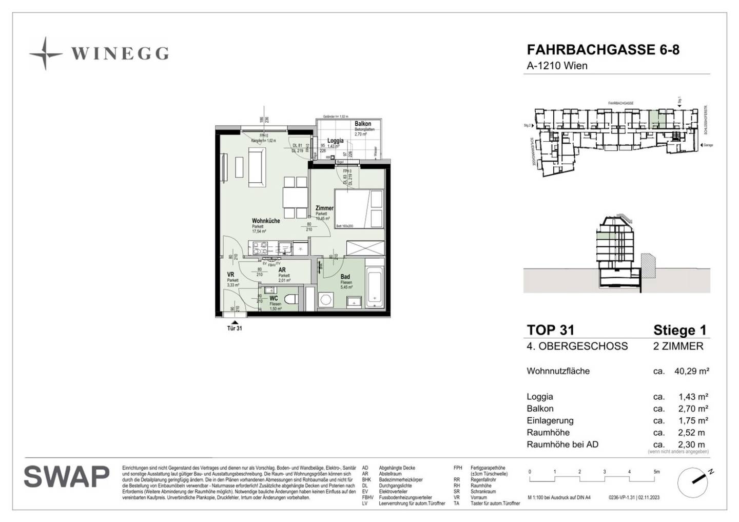2-room apartment with balcony in Floridsdorf