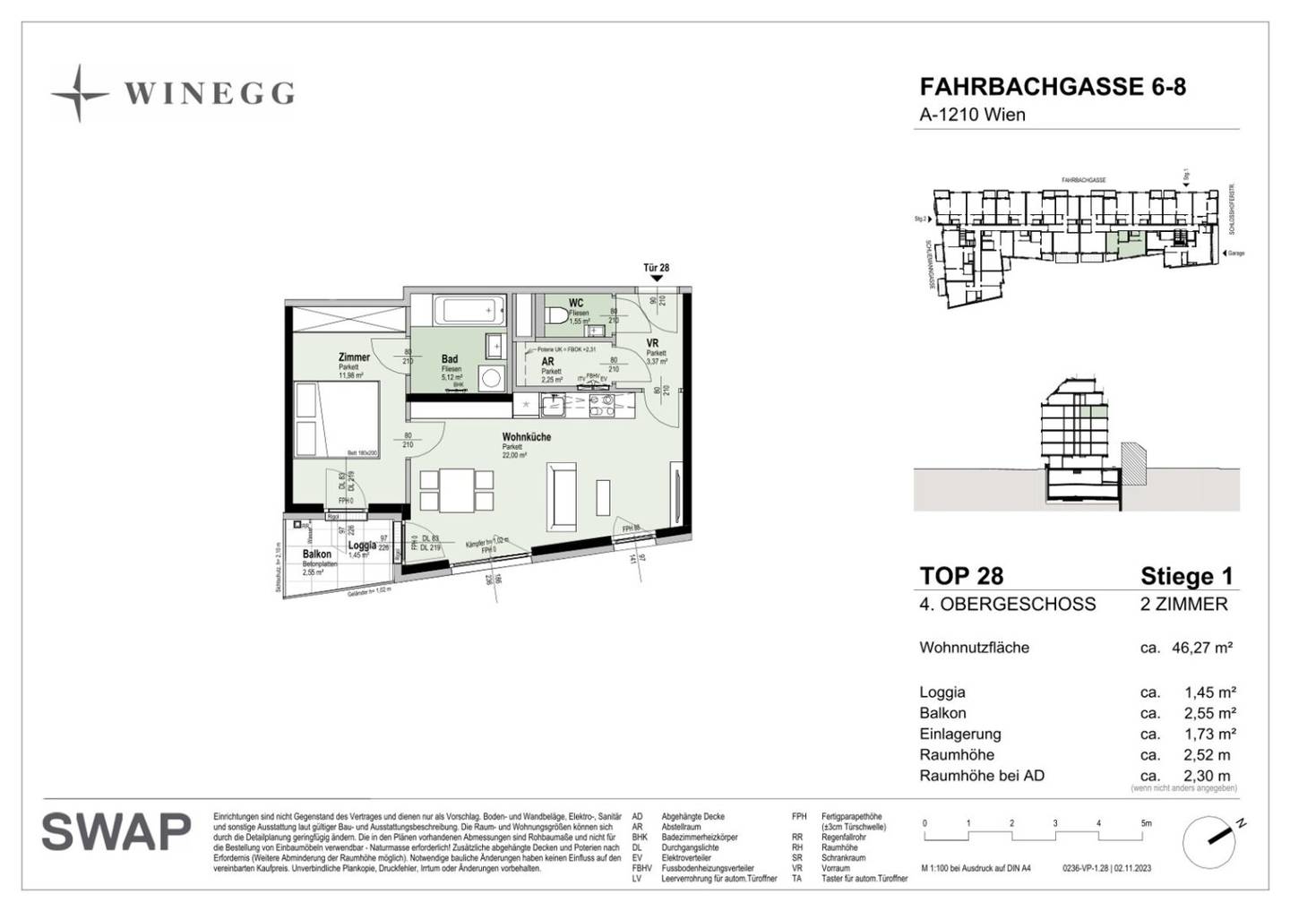 2-Room Flat Floridsdorf 46m²