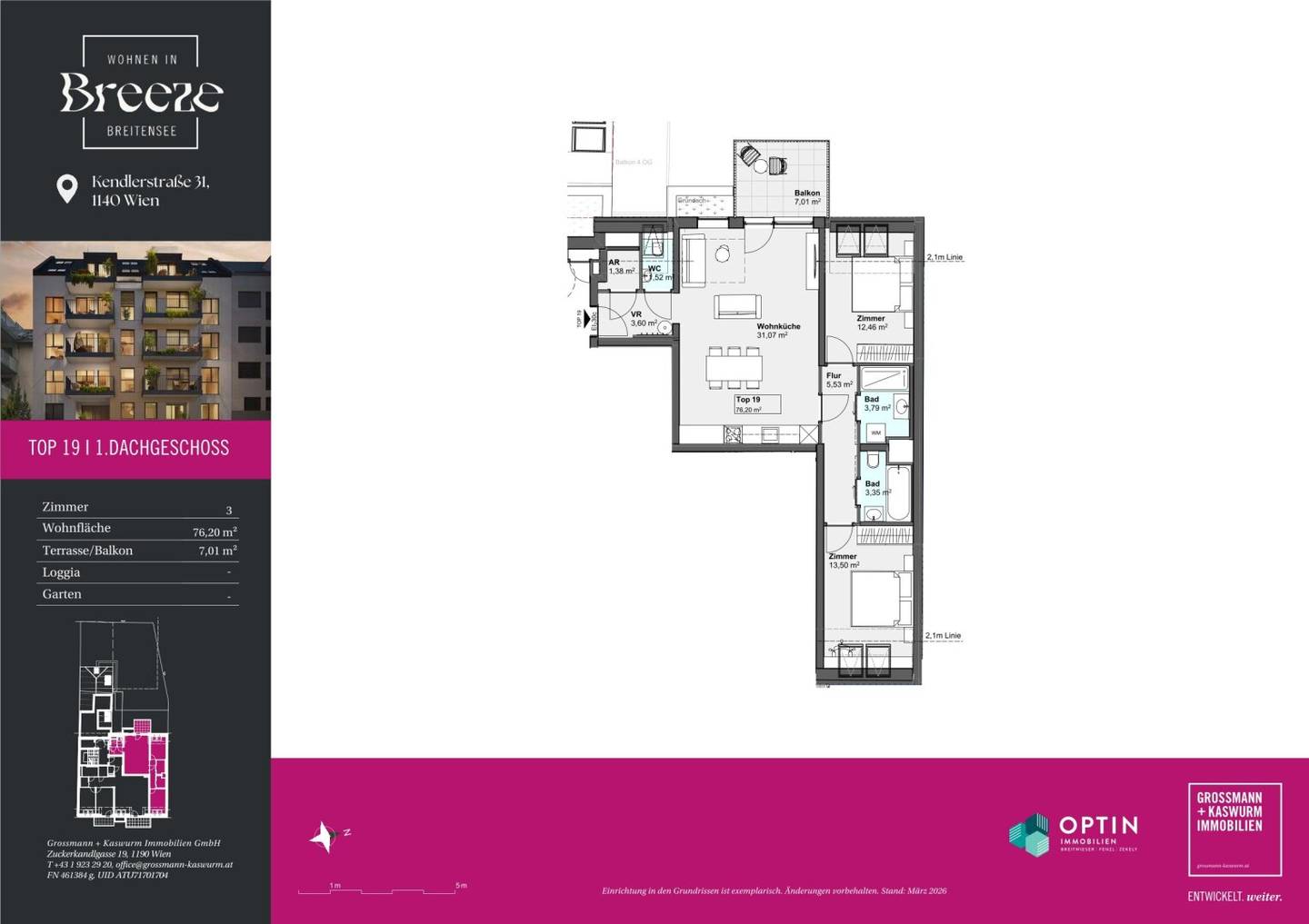 Wohnung Neubau Erstbezug Breitensee Balkon