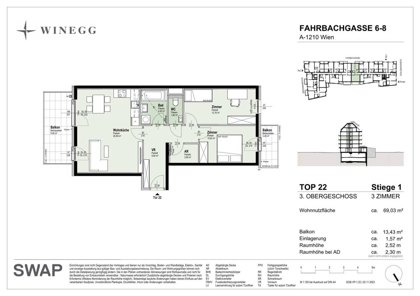 Premium 3-Room Apt with Balcony, Vienna 21