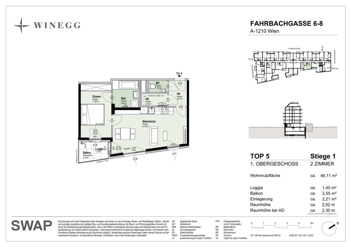 Wohnung an der Alten Donau mit Balkon Erstbezug