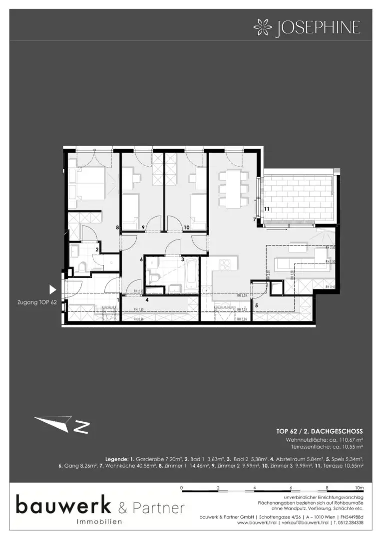 New build apartment at Prater with terrace