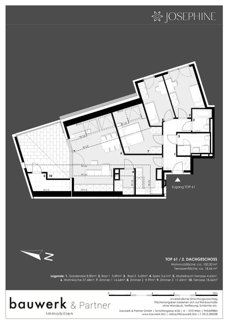 First occupancy apartment with Prater view and terrace