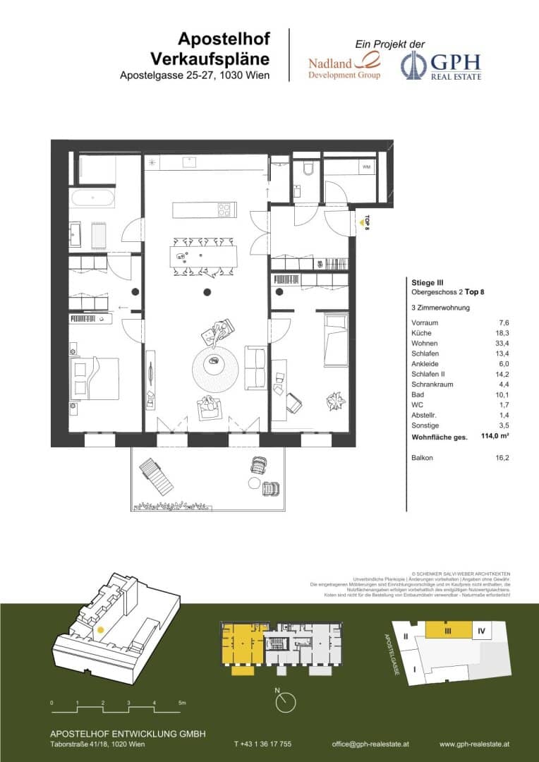 Apostelhof apartment balcony spacious living area
