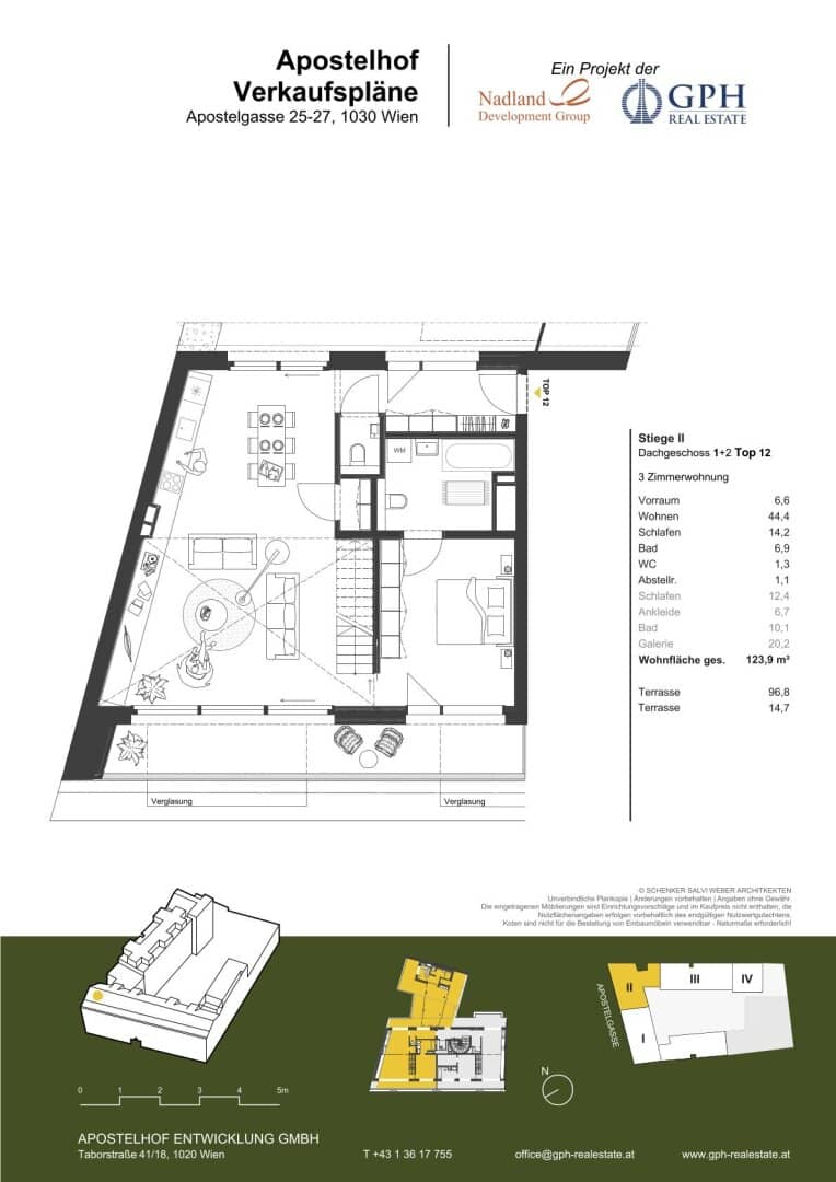 Wohnung Apostelhof Dachgeschoss mit zwei Terrassen