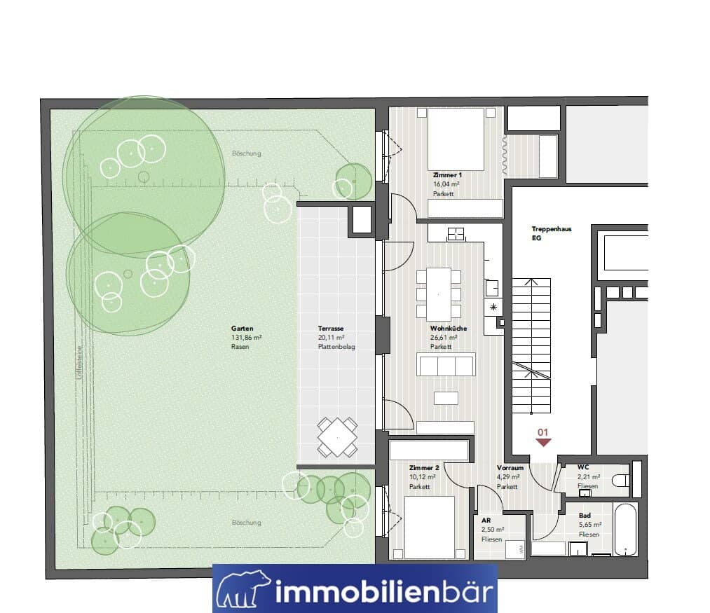 Brand new apartment with garden and terrace