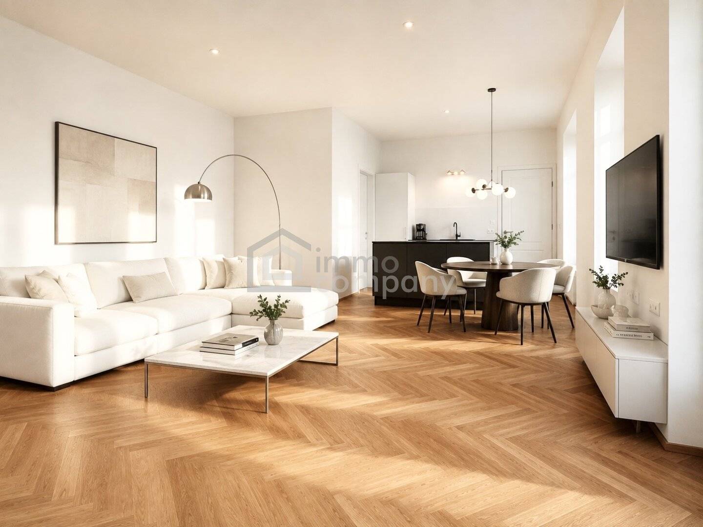 Old building apartment with open kitchen near U1