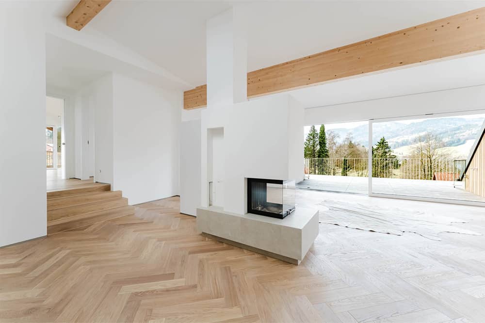 Dachgeschosswohnung loft living with Irrsee view