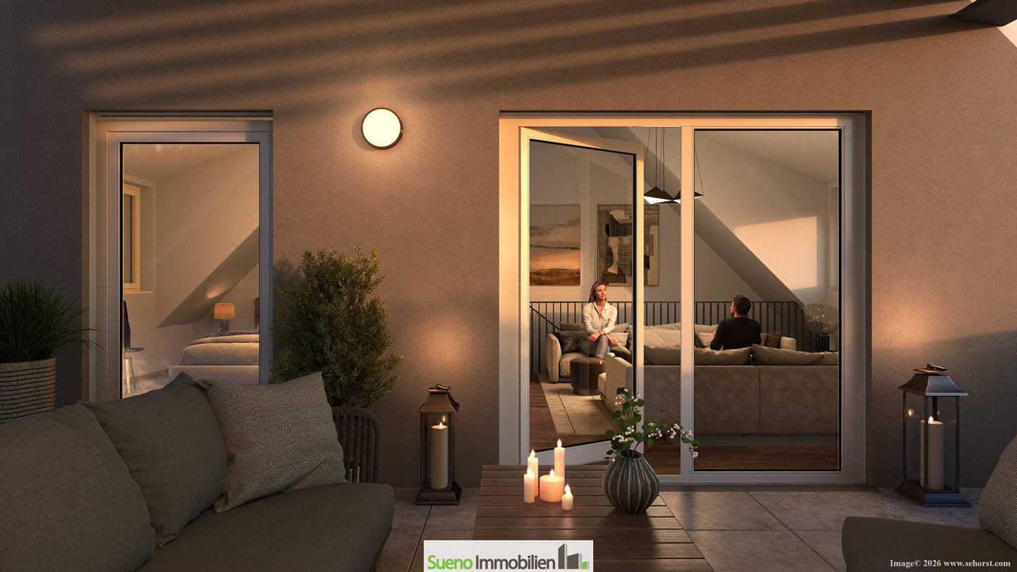 Maisonettewohnung top floor terrace city center