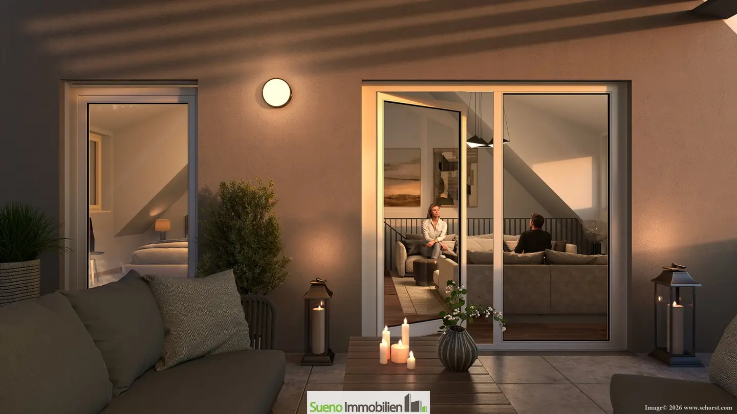 Maisonettewohnung top floor terrace city center