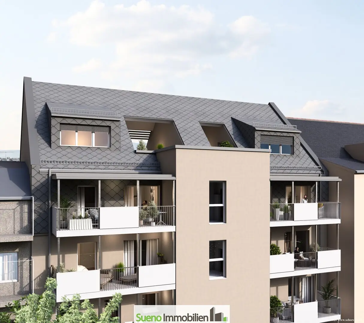 Maisonettewohnung top floor terrace city center