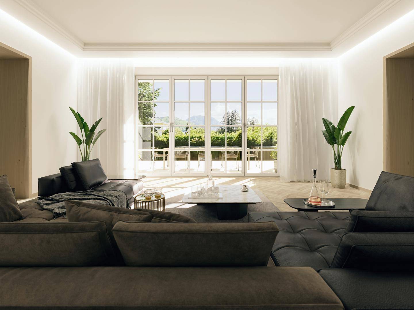 Apartment with private garden and Traunstein view