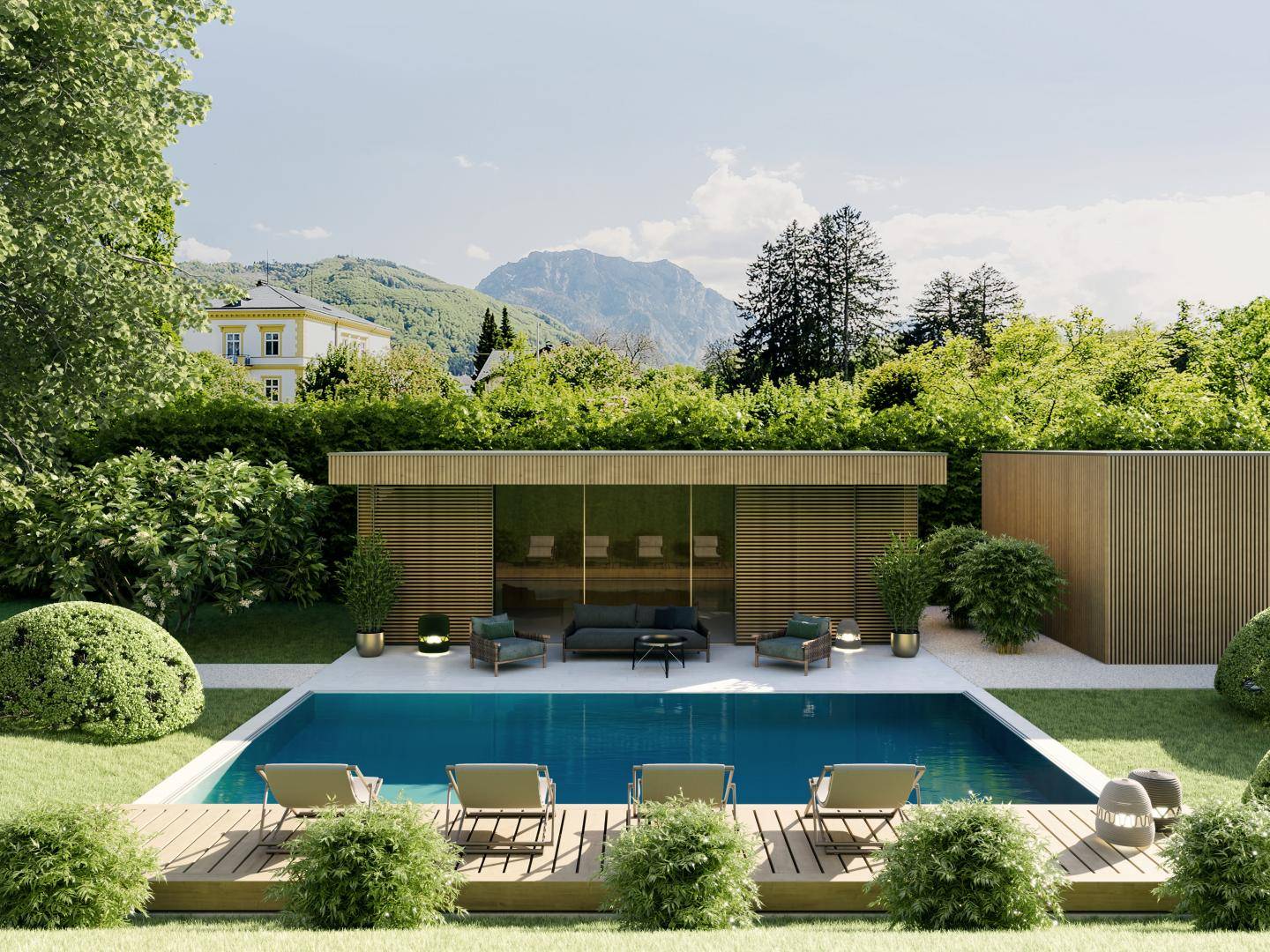 Apartment with private garden and Traunstein view