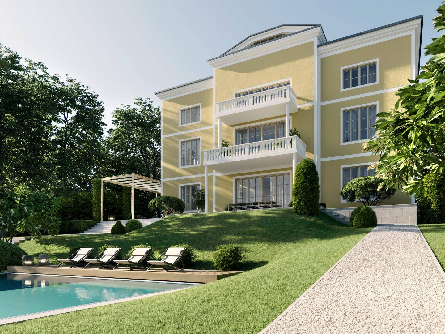 Apartment with private garden and Traunstein view
