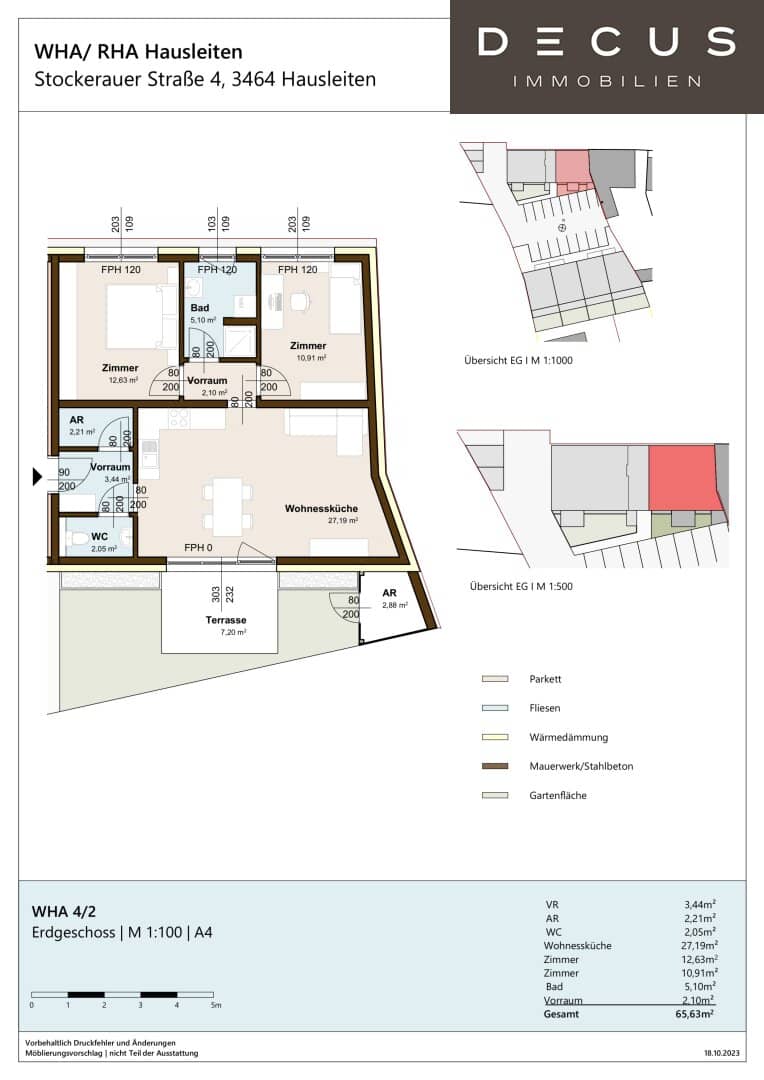 Wohnung im Neubau mit Garten und Terrasse
