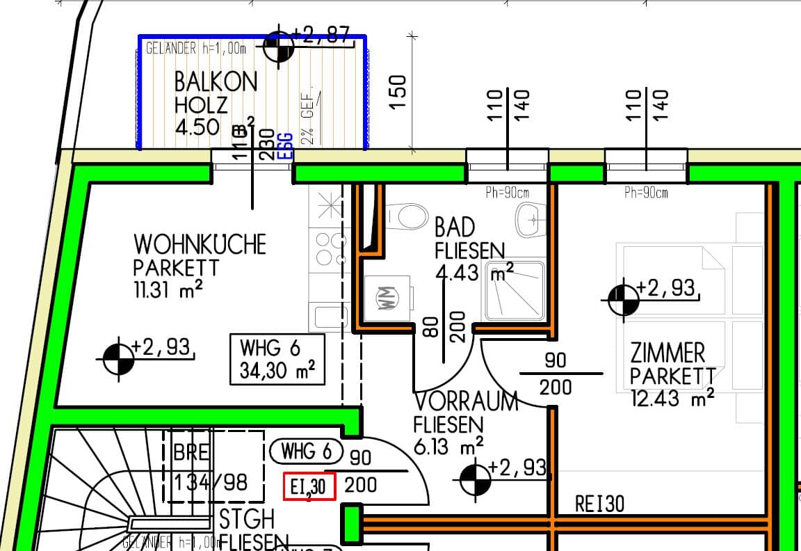 2-Zimmer-Neubau m. Balkon, 2221