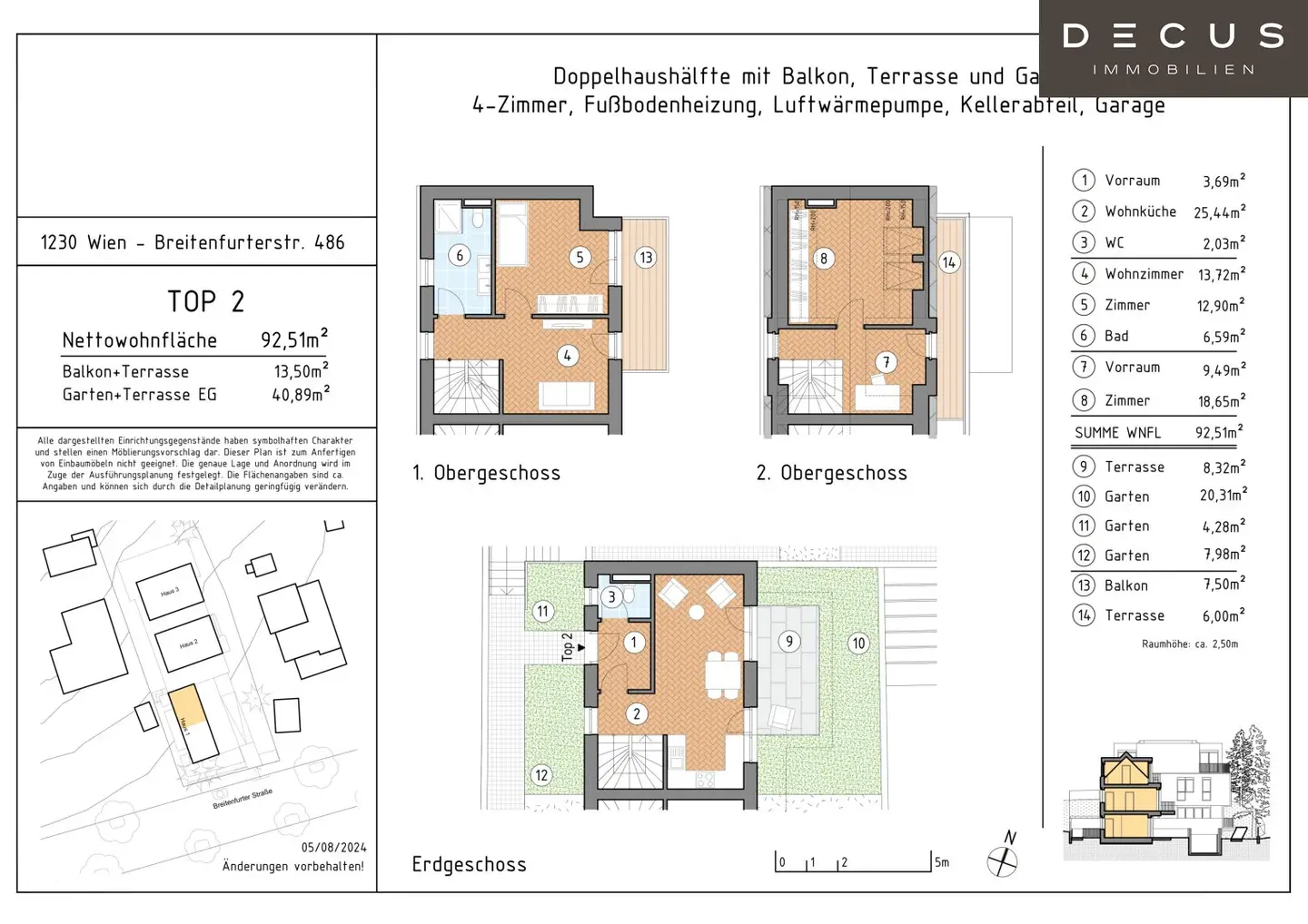 Doppelhaushälfte in Rodaun, Wien 23.