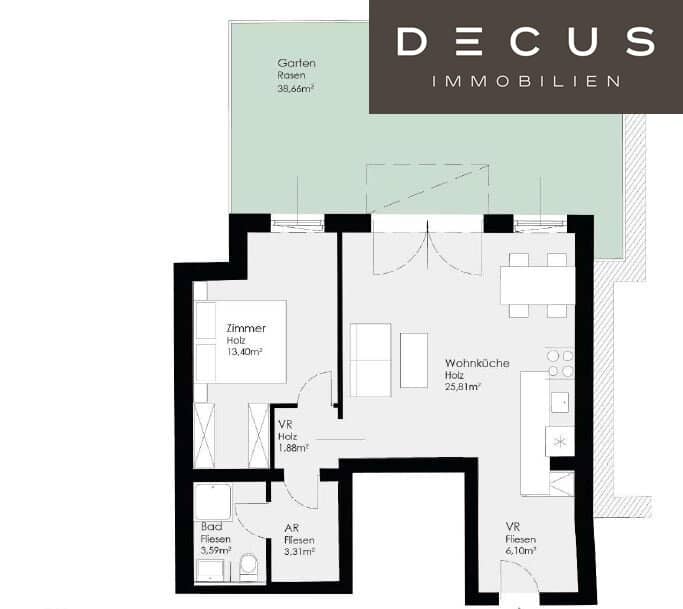 First occupancy new build apartment with outdoor spaces
