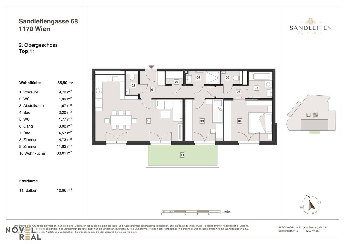 Apartment first occupancy in a new build with terrace