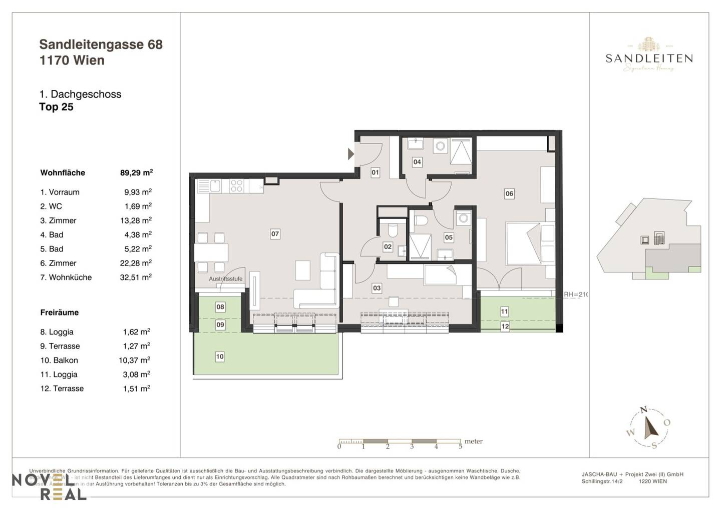 Top floor apartment with panoramic view near Kongresspark