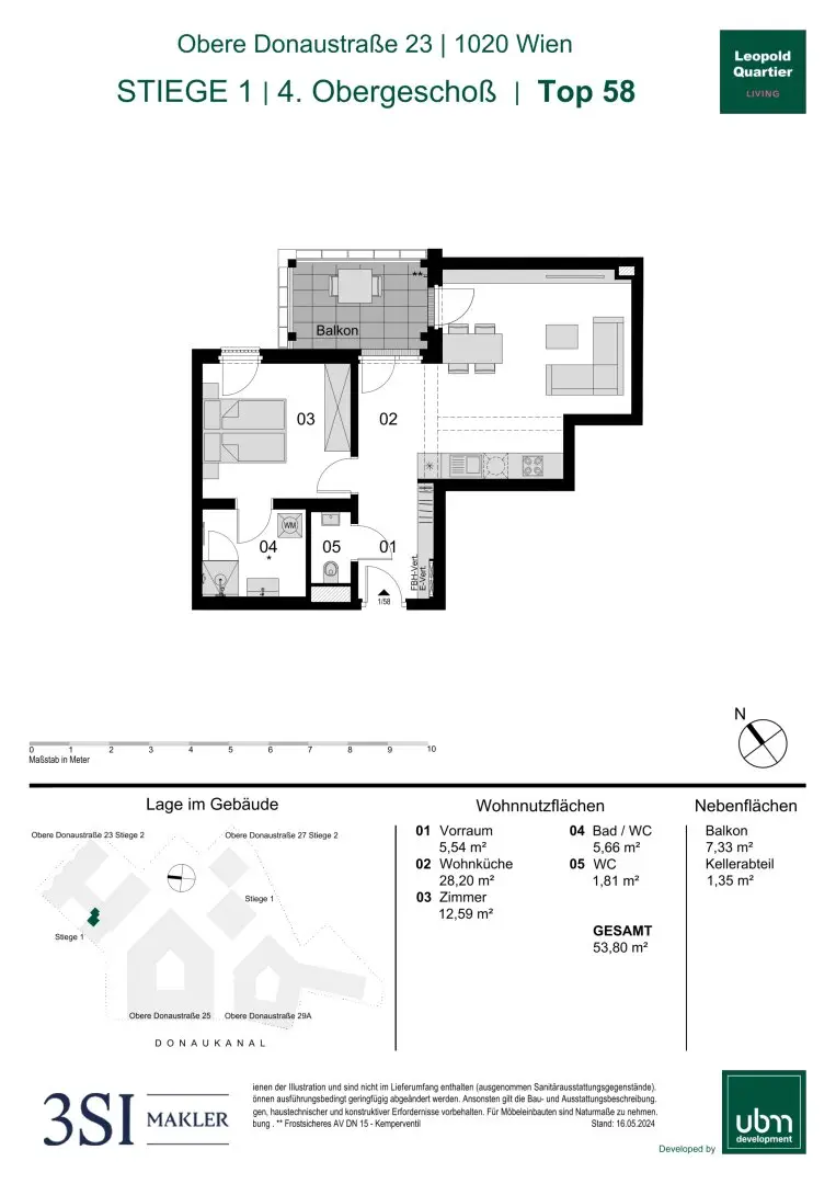 Apartment near Augarten first occupancy no fee