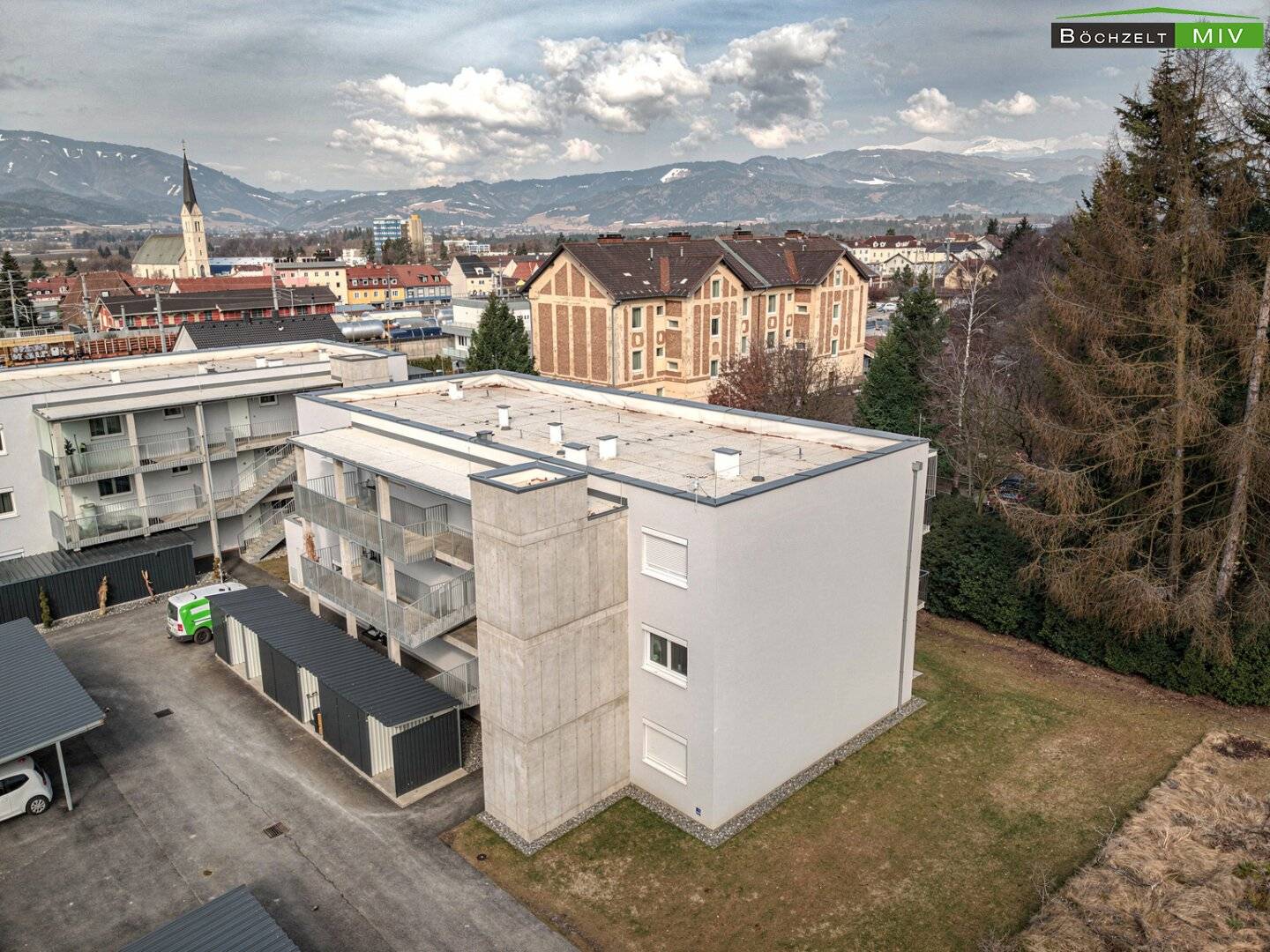 Neubau 2023 Wohnung Westbalkon Carport Küche