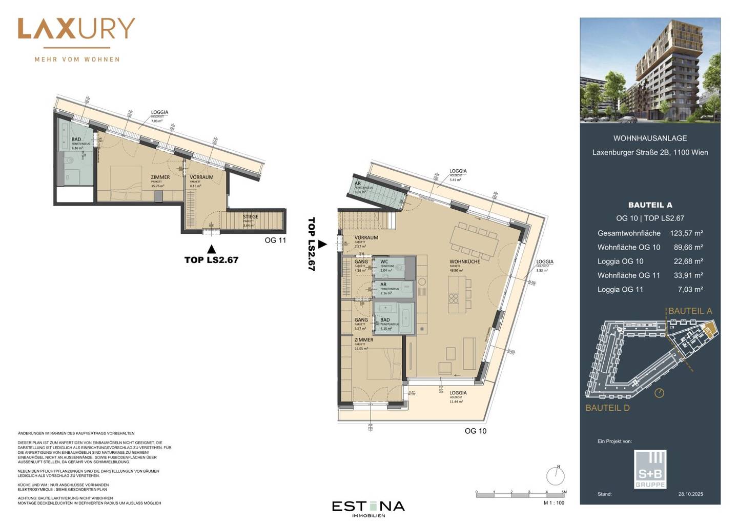 Nähe Wiener Hauptbahnhof - Familienwohnung mit Loggia und Smart-Home System