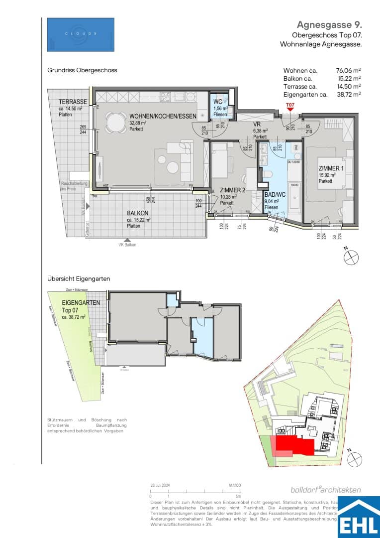 Wohnung Erstbezug Grüne Lage Garten Terrasse