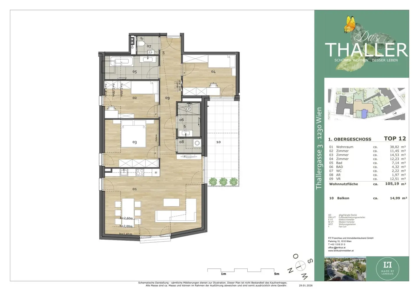 Wohnung Erstbezug mit Terrasse Südwest Erdwärme