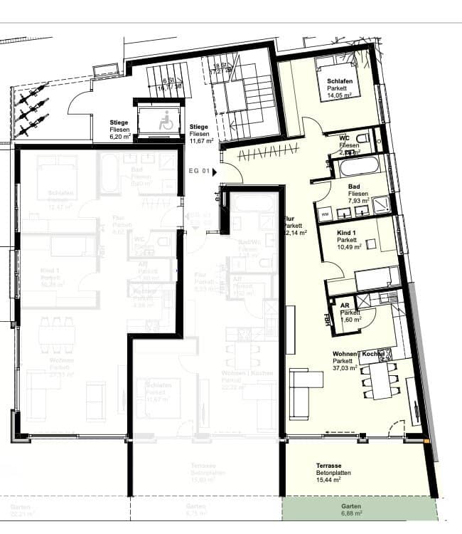 Parkvilla Laakirchen 3-Zi.-Wohnung