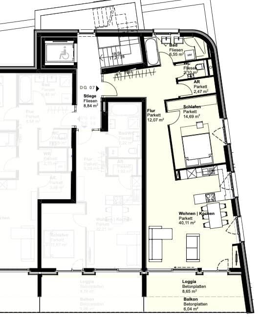 Wohnung Erstbezug barrierefrei nahe Traun