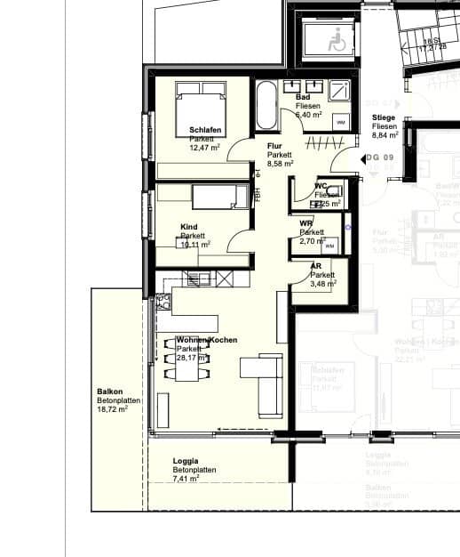 Parkvilla Laakirchen 3-Zimmer Wohnung