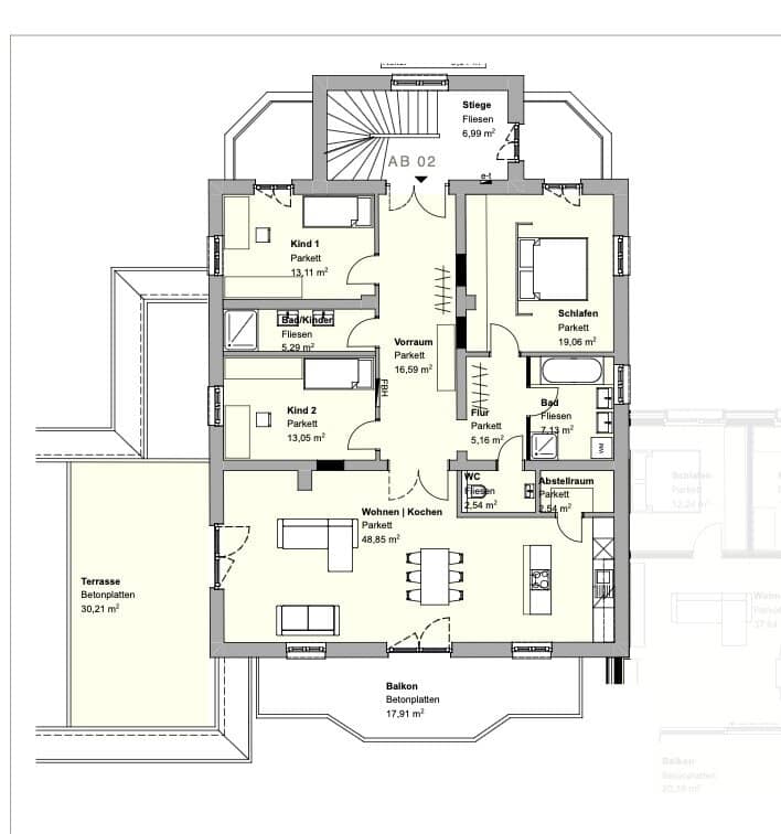 Parkvilla Laakirchen - 4-Zimmer-Wohnung