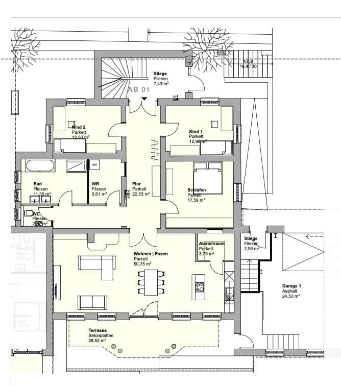 Wohnung Neubau mit Terrasse und Garten