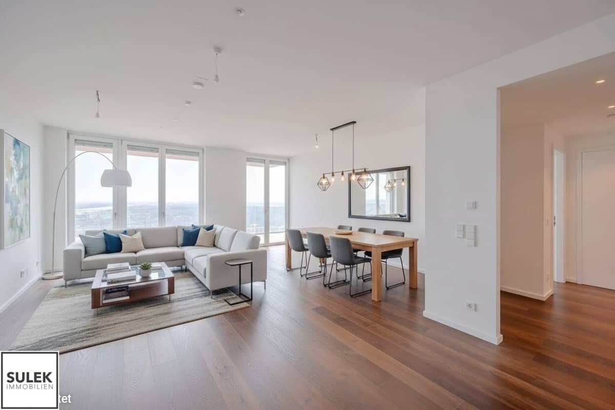 25. Etage | Luxusapartment | 22 m² Balkon | Pool, Fitness & Spa