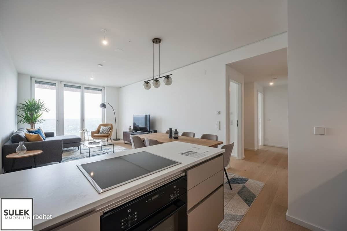 3-Zimmer-Erstbezug 26. Etage mit Blick