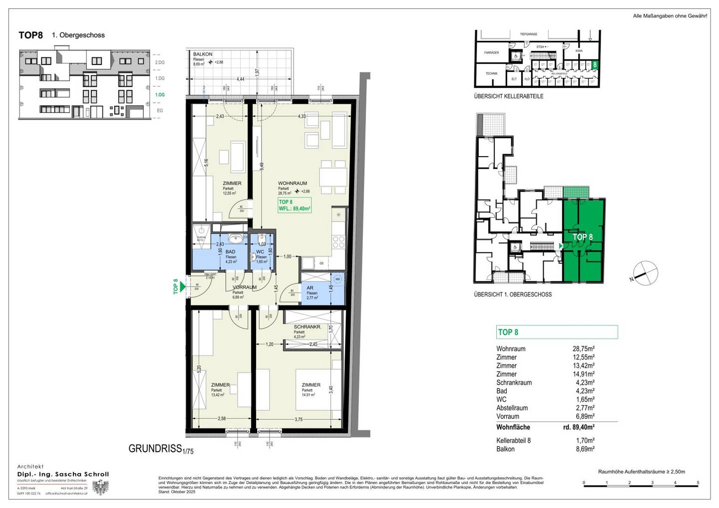Newly built apartment near U6 with balcony