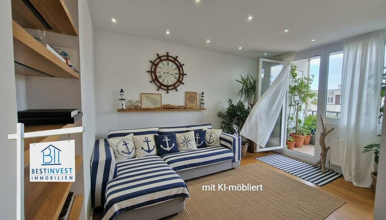 Penthouse near Stadthalle with loggia and garage