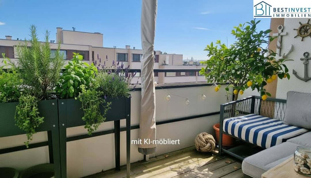 Penthouse nahe Stadthalle mit Loggia und Garage