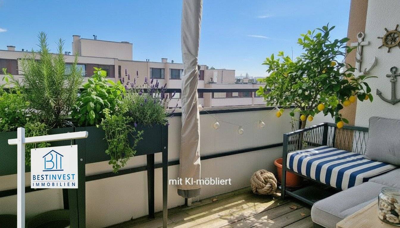 Penthouse near Stadthalle with loggia and garage