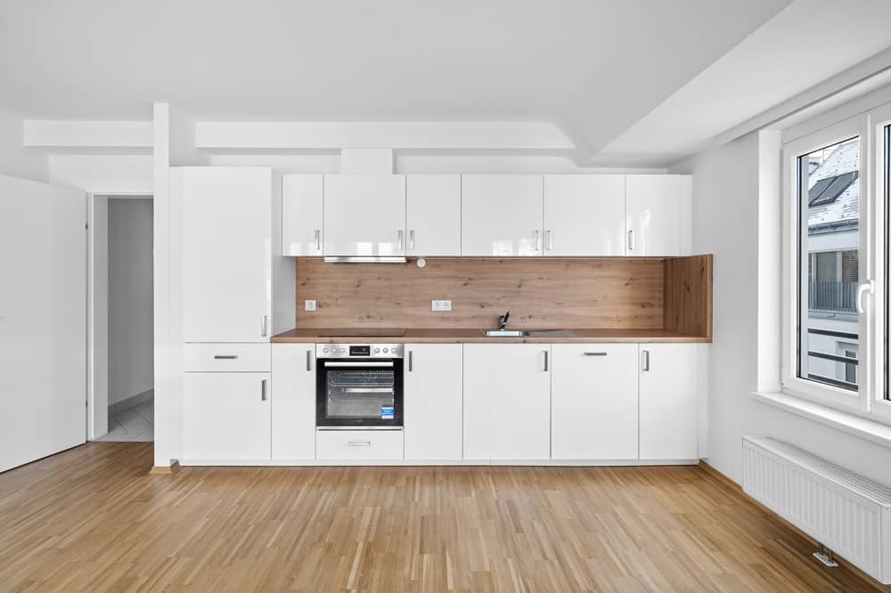 Attic apartment bright open kitchen with lift