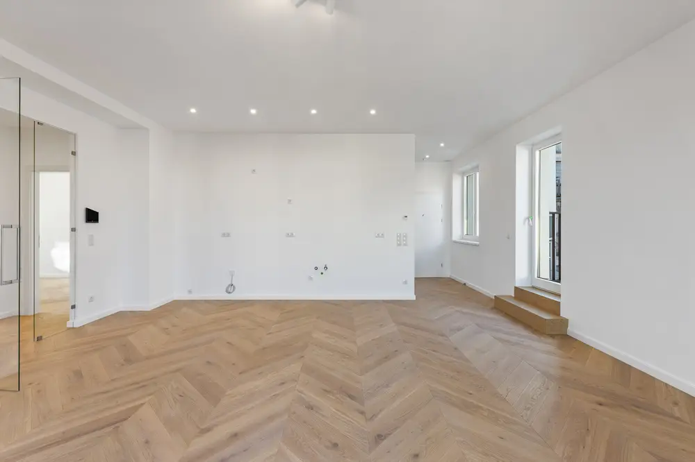 Dachgeschosswohnung with terrace and park view