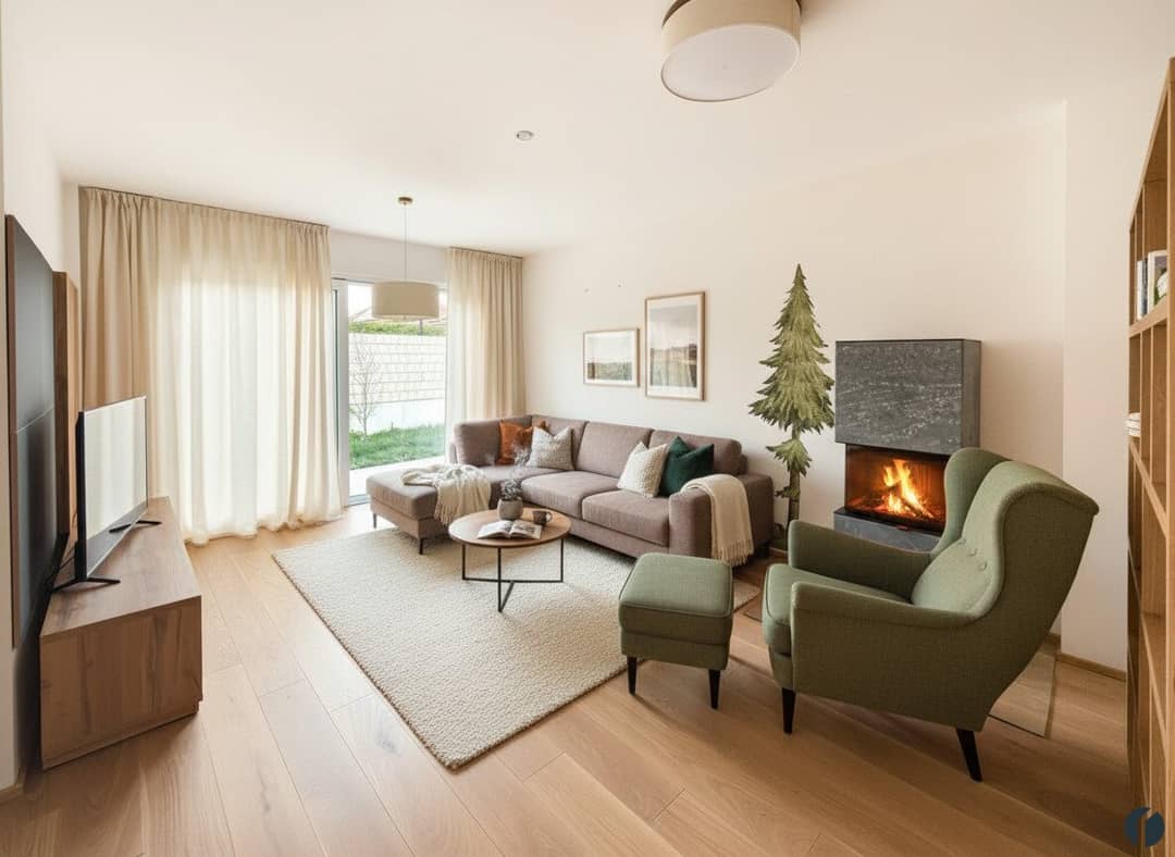 Semi-detached house with garden in Absdorf