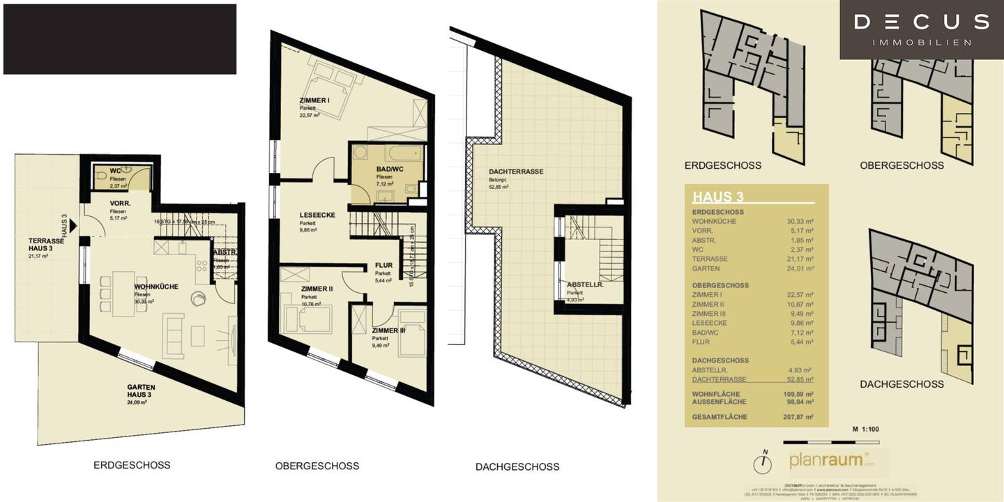 Newly built apartment with terrace and garden