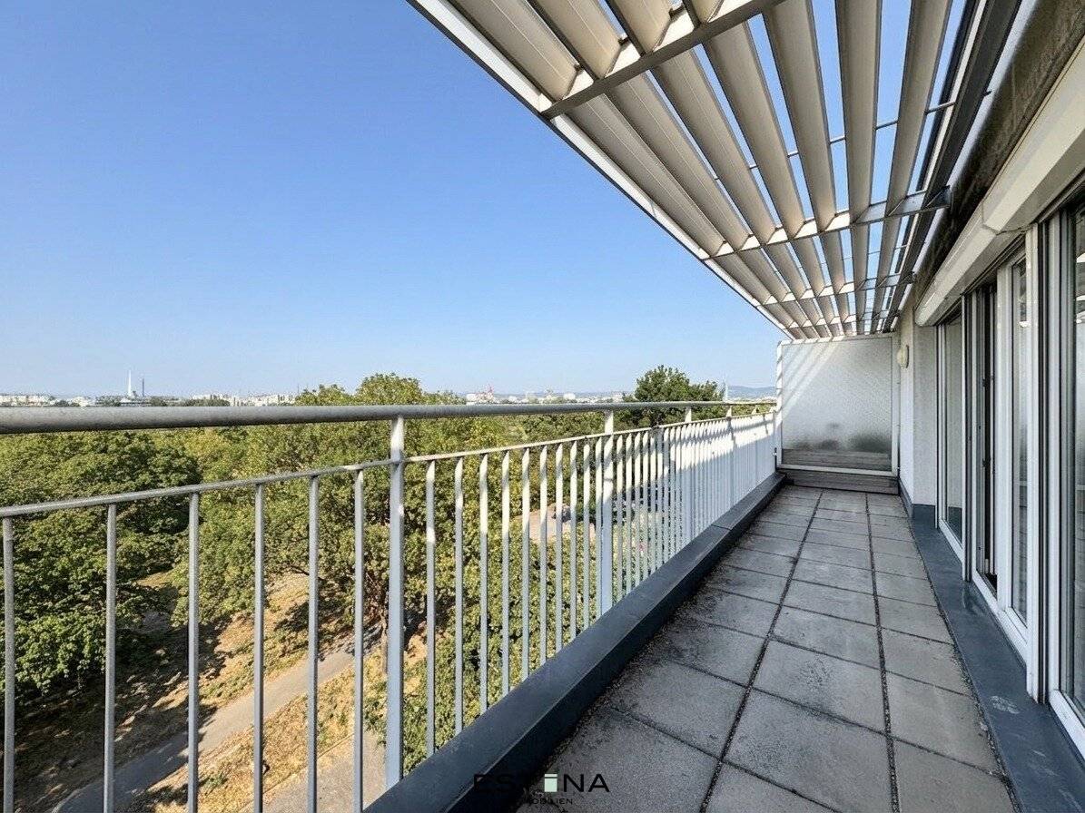 Danube Island apartment two balconies terrace