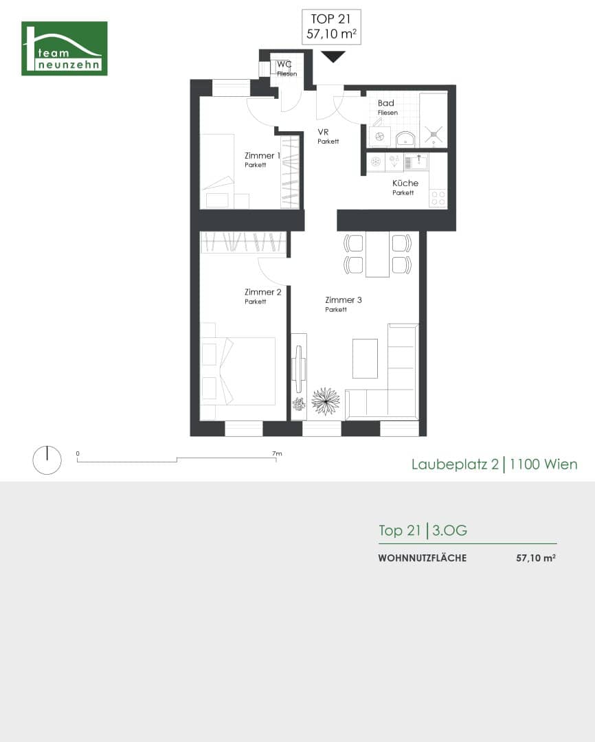 Old building apartment renovated near U1 Reumannplatz