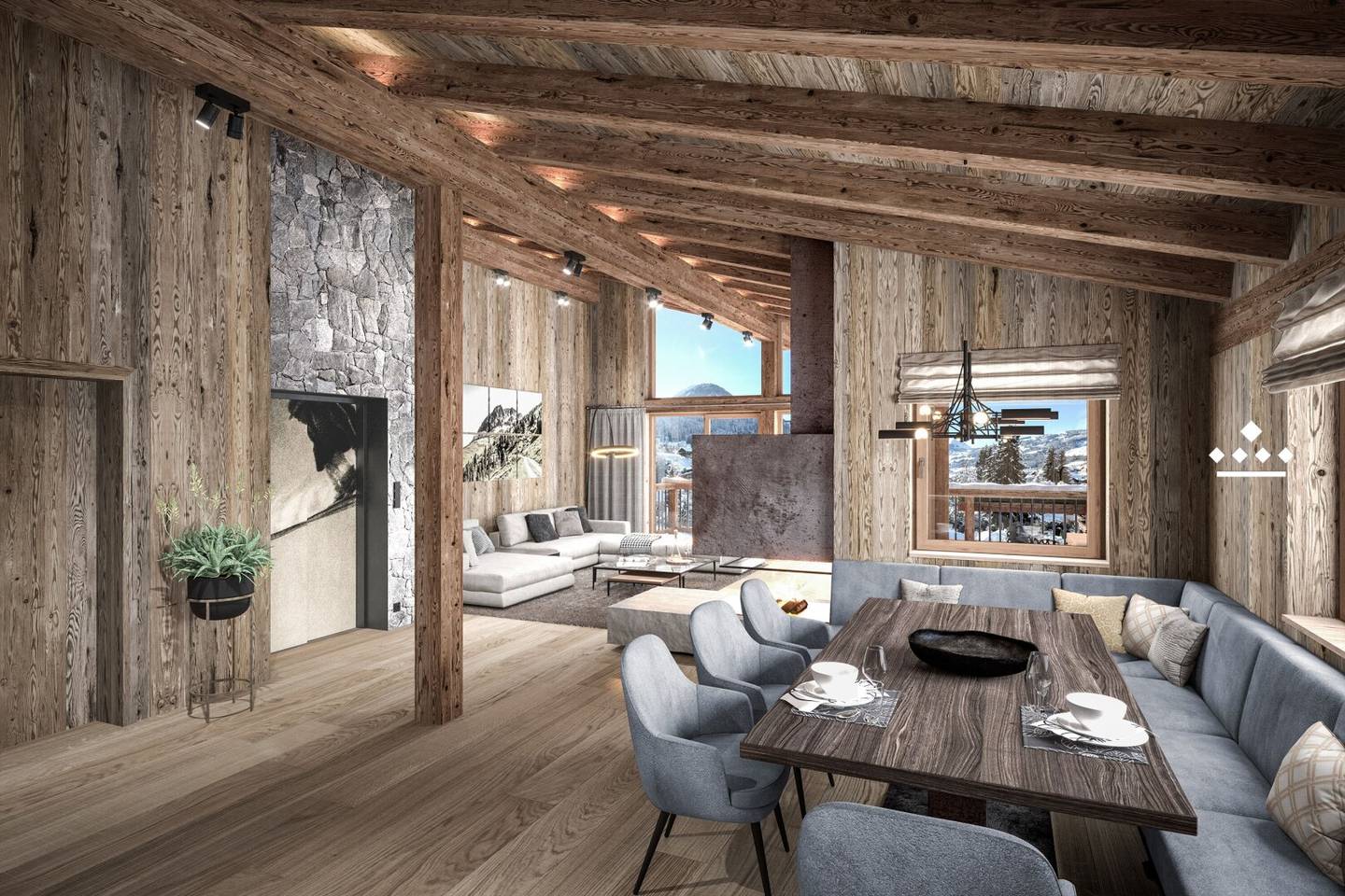 Penthouse Ski In Ski Out und Wellnessbereich